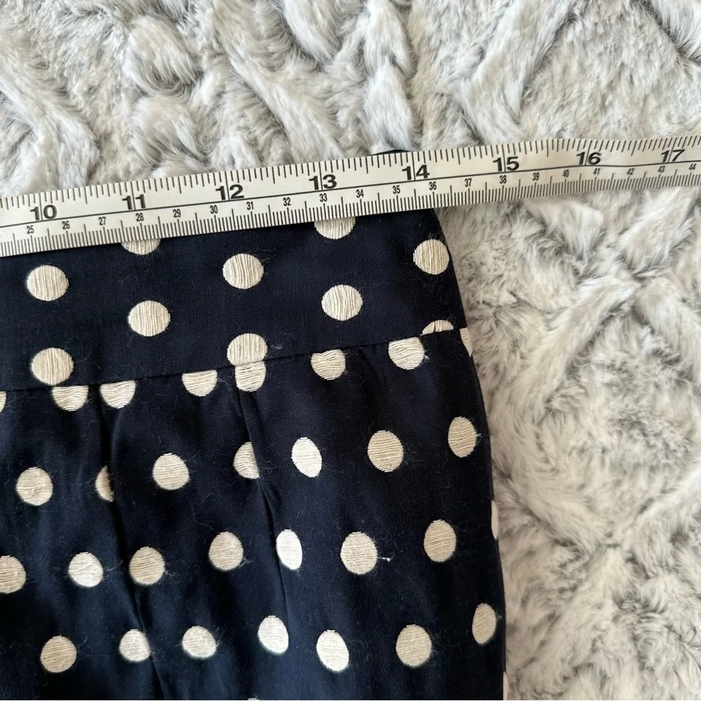 Banana Republic Navy White Polka Dot Pencil Skirt size 2